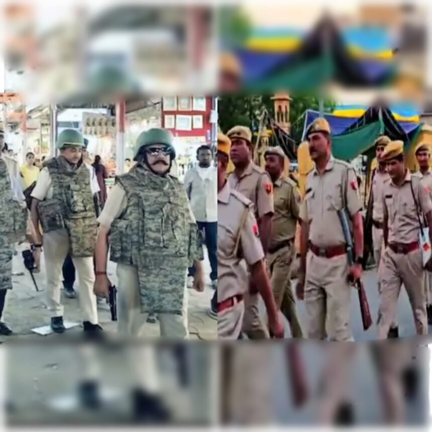 हाथ में पिस्टल और बुलेट प्रूफ जैकेट के साथ सड़कों पर उतरे पुलिसकर्मी IMG 20250425 181159