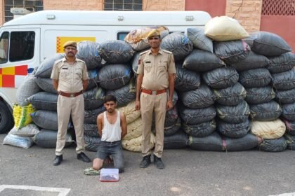 बालोतरा पुलिस की बड़ी कार्रवाई: एम्बुलेंस से भारी मात्रा में डोडा बरामद, एक तस्कर गिरफ्तार IMG 20250614 WA0057