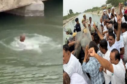 सांचौर को जिला बनाने की मांग पर बवाल: सीएम दौरे से पहले प्रदर्शन, तीन बुजुर्ग नहर में कूदे... IMG 20250618 WA0024