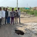 बालोतरा न्यू बस स्टैंड के पास सीवरेज पाइपलाइन क्षति बनी हादसे का कारण, आमजन परेशान IMG 20250622 WA0009