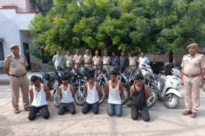 बालोतरा थाना द्वारा "ऑपरेशन अश्ववेग" के तहत दुपहिया वाहन चोर शातिर गैंग का पर्दाफाश, 15 वहान बरामद, 5 आरोपी गिरफ्तार IMG 20250813 WA0062