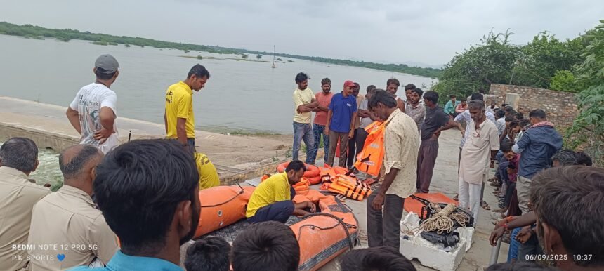 बालोतरा: तिलवाड़ा लूणी नदी में युवक डूबा, 48 घंटे बाद भी कोई सुराग नहीं, SDRF व सिविल डिफेंस का रेस्क्यू ऑपरेशन जारी IMG 20250906 WA0018