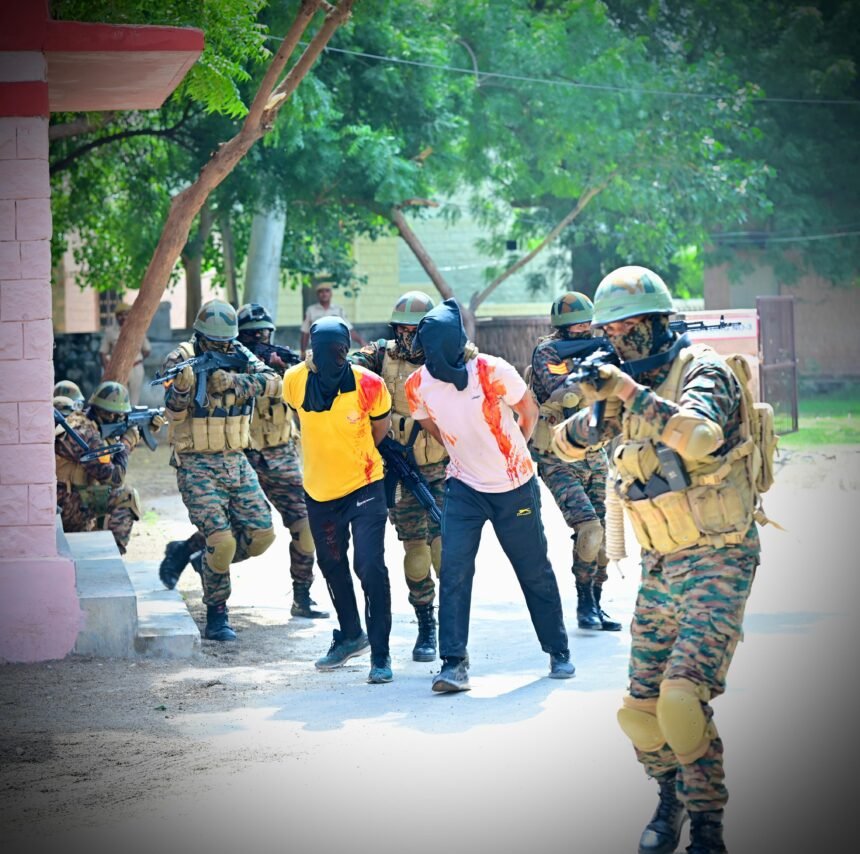 काउंटर-टेररिज्म डिमॉन्सट्रेशन,आतंकियों को मार गिराया,सुरक्षा बलों की तत्परता एवं समन्वय का प्रदर्शन IMG 20250910 WA0083