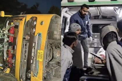 जालोर में दिल दहला देने वाला सड़क हादसा: निजी बस पलटने से बुजुर्ग दंपती समेत तीन की मौत, 15 यात्री घायल IMG 20260105 WA0011