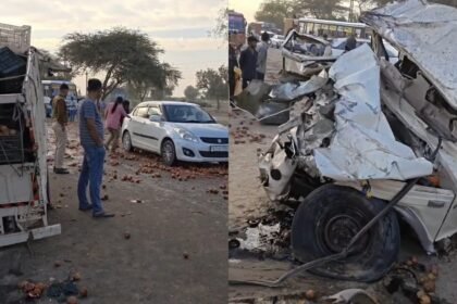 Balotra सिणधरी में स्टेट हाईवे पर भीषण हादसा, पिकअप के उड़े परखच्चे; ड्राइवर के पैर फ्रैक्चर IMG 20260219 WA0023